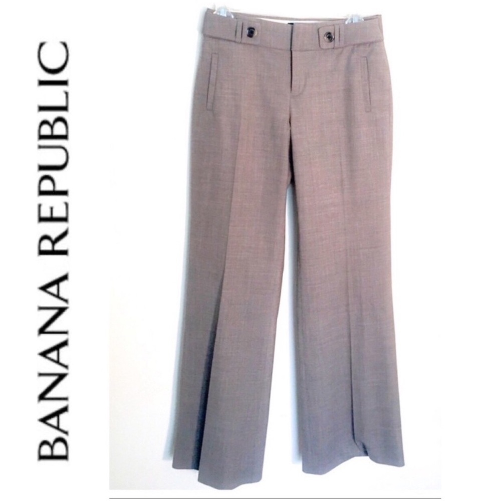BR Wool Jackson Fit Taupe Melange Dress Trousers